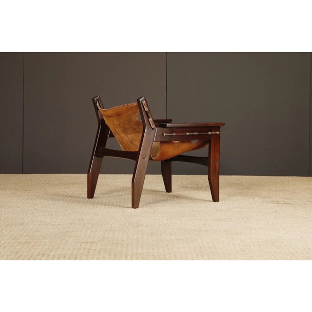 Sergio Rodrigues 'Kilin' Lounge Chairs in Rosewood & Leather, Oca, Brazil 1970s For Sale - Image 9 of 18