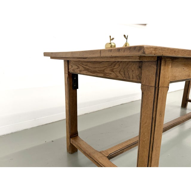 Vintage Farmhouse Dining Table in Oak, 1970s For Sale - Image 10 of 18
