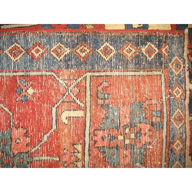 Zabihi Collection Pictorial Animal Figure Antique Persian Serapi Carpet - 11'1" x 15'1" For Sale - Image 18 of 18
