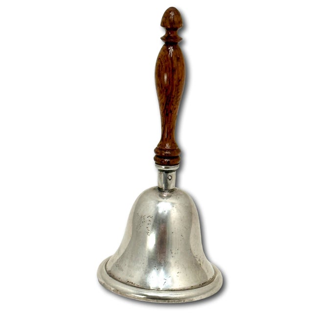 Early 20th Century Fine Antique American Sterling Silver & Genuine Rosewood Dinner Bell With Lovely Ring Tone - Circa 1920s For Sale - Image 5 of 12