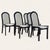 1980s Set of Six Italian Postmodern Dining Chairs – Black Lacquer and Solid Wood, 1980s For Sale - Image 5 of 10