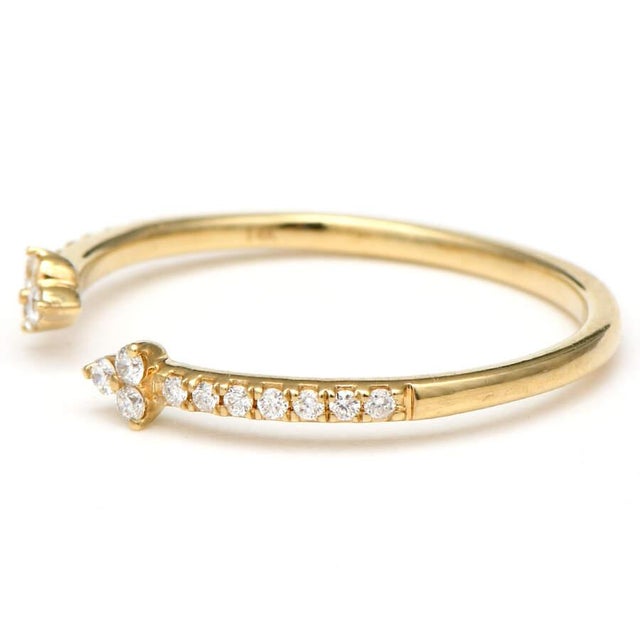 Contemporary 14KY Open Arrows Diamond(0.14) Ring, size 6.5 For Sale - Image 3 of 5