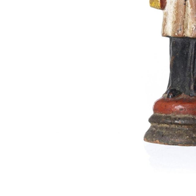 Sacred Art Saint Figurine, 1800s For Sale - Image 3 of 6