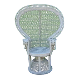 1960s White King Emanuelle Peacock Fan Chair