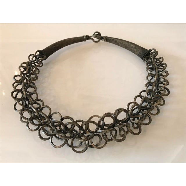 Vintage Miao - People Silver Metal Sculptural Adornment For Sale - Image 4 of 8