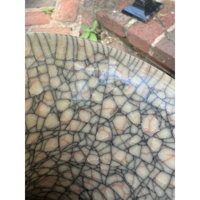 Rare Antique Chinese Ge Ware Crackle Glaze Vase - C. T. Loo Collection Export 1921 For Sale - Image 9 of 14
