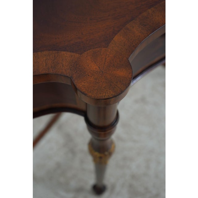 Wood Maitland Smith 2 Drawer Regency Mahogany Console Table For Sale - Image 7 of 18