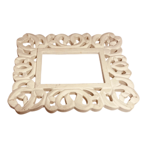 Vintage Pierced Composite Photo Frame Chalk White