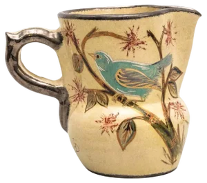 Catalan Hand-Painted Ceramic Jug Vase by Diaz Costa, 1960s
