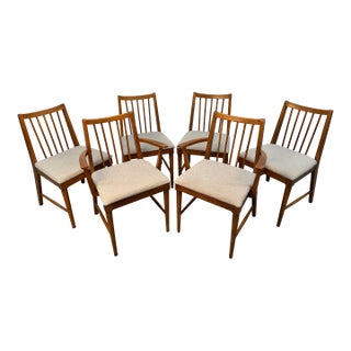 Set of Six Mid 20th Century Spindle-Backed Dining Chairs For Sale