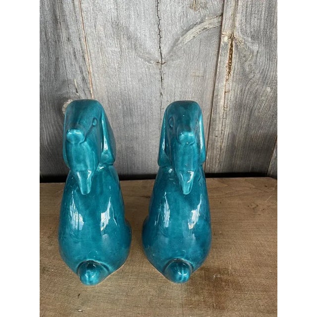 Blue Dog Figurines, 1980s, Set of 2, in Very Good conditions. Designed 1980 to 1989