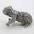 Vintage Italian Sweet Kitten Miniature Figurine in Silver 800, 1970s For Sale - Image 3 of 12