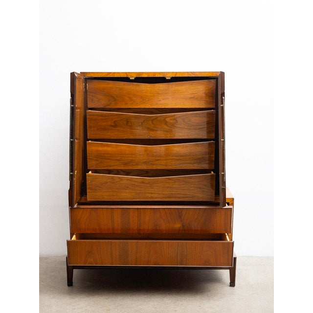 Mid Century Genova Tall Boy Chest of Drawers For Sale - Image 4 of 10