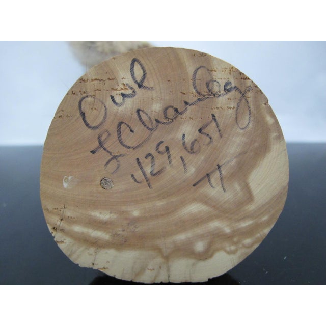 Red Hopi Native American Owl Dancer Kachina Doll Statue Figurine Signed For Sale - Image 8 of 8