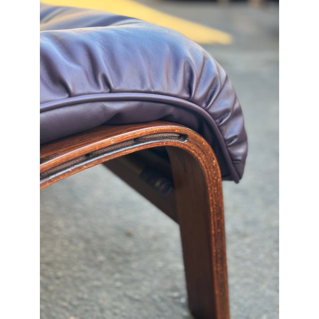 Purple 1970s Ry Wing Chair by Rybo Rykkenbb For Sale - Image 8 of 12
