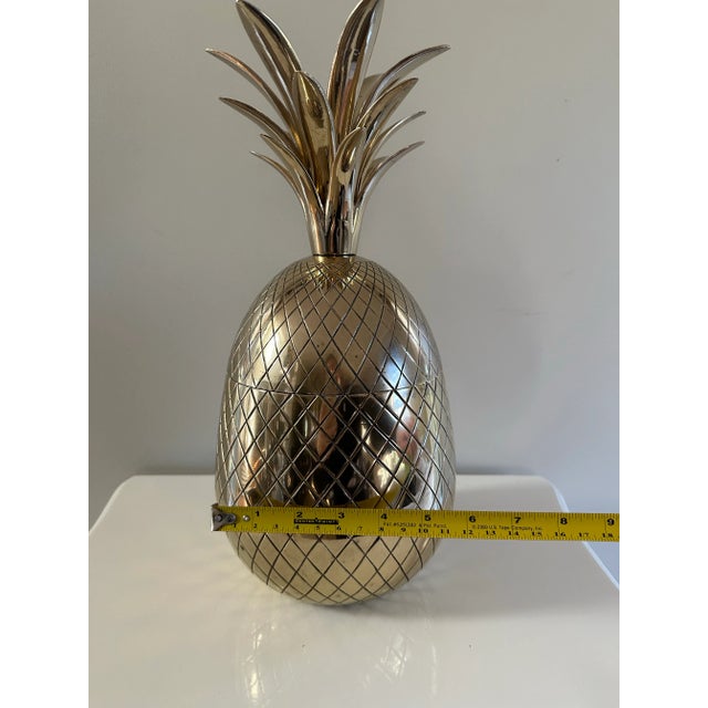 Brass Extra Large Vintage Brass Pineapple For Sale - Image 8 of 9