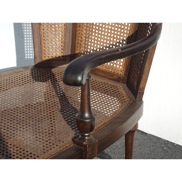 Unique Antique French Country Cane Chaise Lounge Chair ~ Day Bed For Sale In Los Angeles - Image 6 of 18