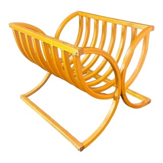 Mid-Century Vermont Tubbs-Style Bentwood Magazine Rack For Sale