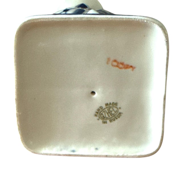 Vintage Russian Gzhel Blue & White Horse-Form Candlesticks – A Pair For Sale In Los Angeles - Image 6 of 9