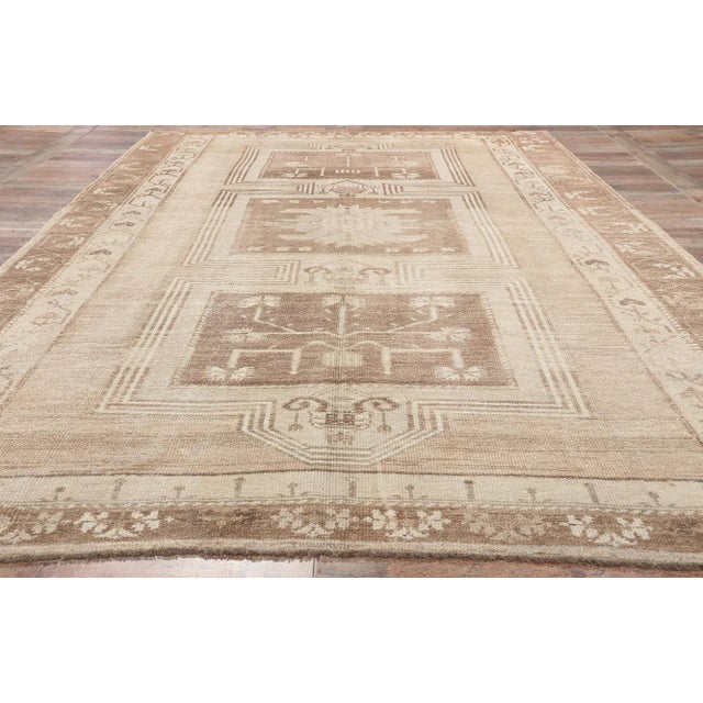 Tan Late 20th Century Vintage Turkish Kars Rug, For Sale - Image 8 of 10