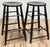 Farmhouse Vintage English Style Turned Wood Bar Stools, a Pair For Sale - Image 3 of 13