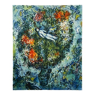 Marc Chagall Lithograph "Nude Floating in a Vase" - Numbered 107/300 For Sale