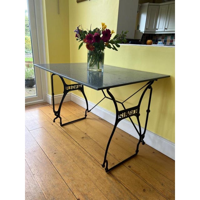 Green Sewing Table in Iron, United Kingdom For Sale - Image 8 of 9
