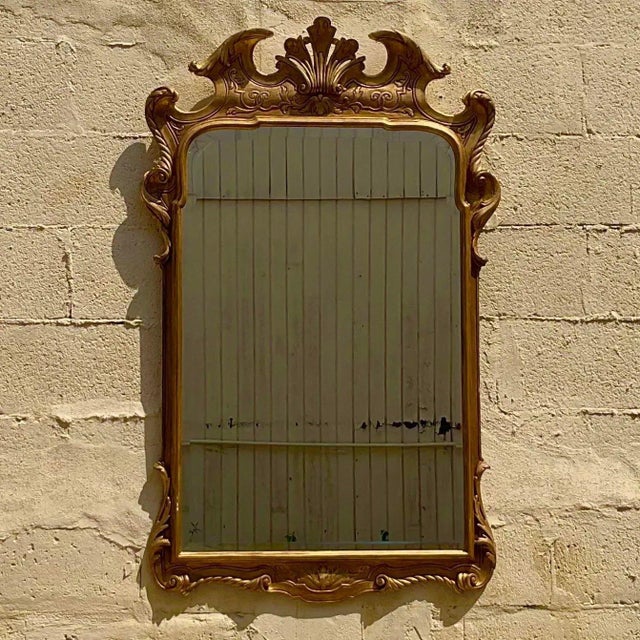 Vintage Regency Carved Gilt Mirror For Sale In West Palm - Image 6 of 12
