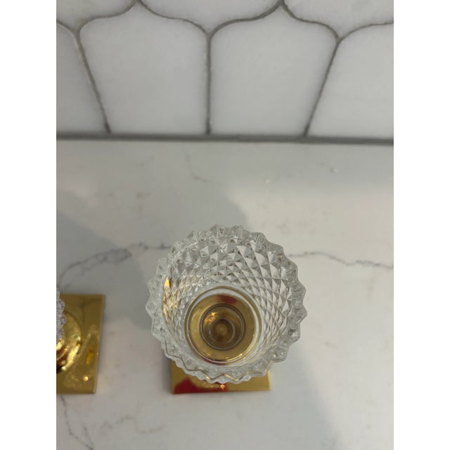 Brass Late 20th Century Brass Candlestick Votives - A Pair For Sale - Image 8 of 10