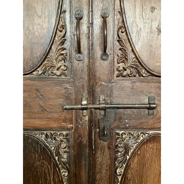 Chestnut Solid Wood Door Panels, Decorative Oval Raised Medallion For Sale - Image 8 of 12