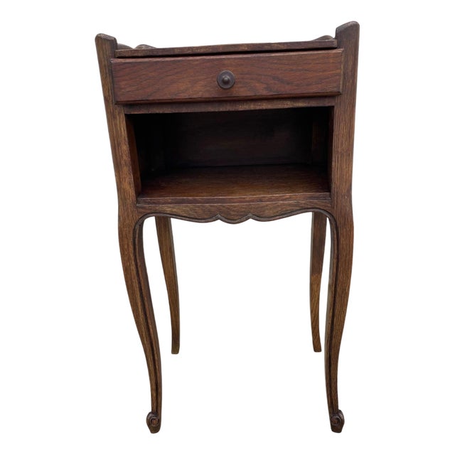 Oak Bedside Table, 1930s For Sale