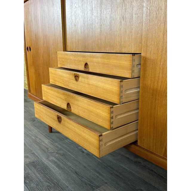 60s 70s Teak Sideboard Highboard H.W. Little Bramin Danish Modern Design Object: sideboard Manufacturer: Bramin Condition:...