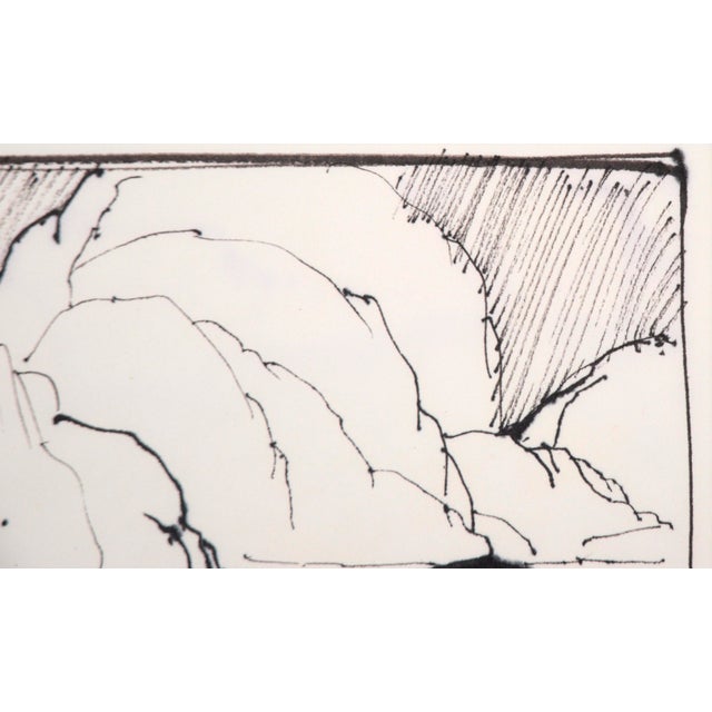 Clouds Above the High Desert - Line Drawing Landscape Bu Laurence Sisson For Sale - Image 4 of 7