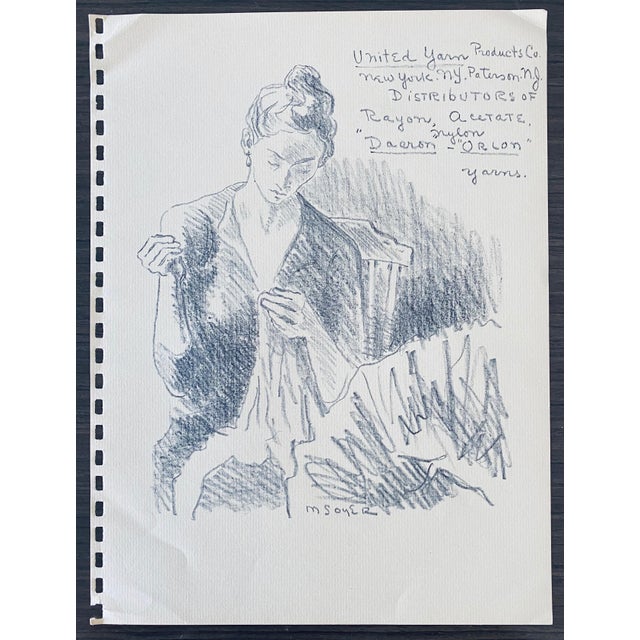 Printmaking Materials Moses Soyer, Social Realist Original Lithograph Advertisement Moses Soyer For Sale - Image 7 of 7