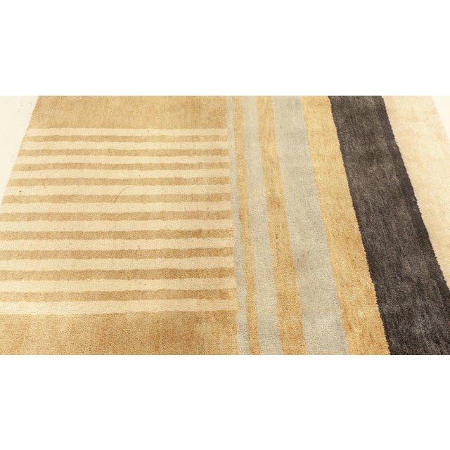 Early 21st Century Luxurious Art Deco Style Hand-Knotted Silk & Wool Runner by Doris Leslie Blau For Sale - Image 5 of 6