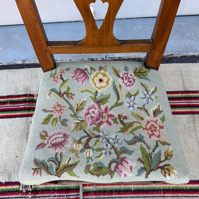 Wood Antique Mahogany Chippendale Side Chair, Connecticut, Circa 1780s For Sale - Image 7 of 12
