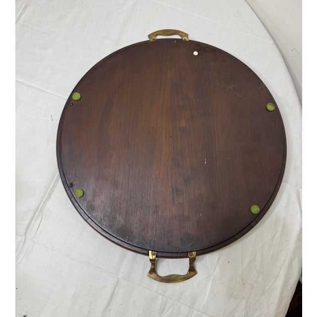 Antique 19th Century Handmade French Lace Wood Bronze Serving Tray Dish Platter For Sale - Image 13 of 13