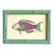 Original Hand-Painted Fish Painting in a Hand-Painted Frame For Sale