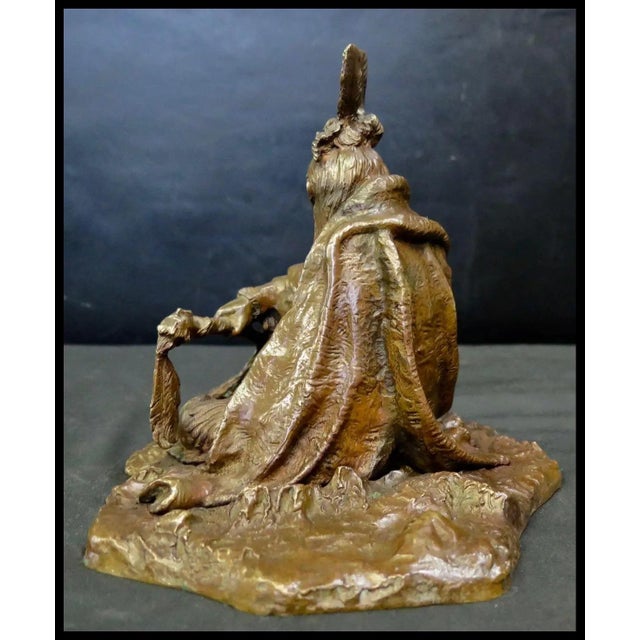 Early 20th Century Vintage American Indian Bronze, by Carl Kauba For Sale - Image 5 of 8