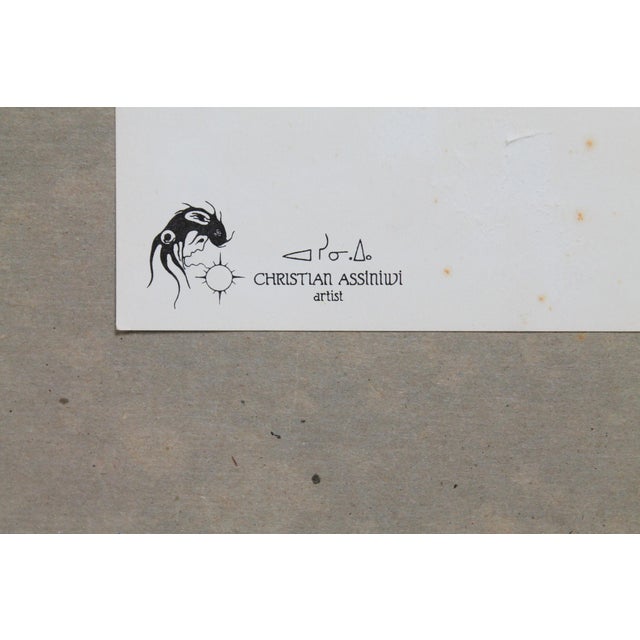 Printmaking Materials Vintage Lithograph of Loons by Christian Assiniwi For Sale - Image 7 of 11