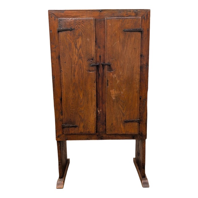 Two-Door Chestnut Wood Cabinet from the Late 17th Century - Tuscany, Italy For Sale