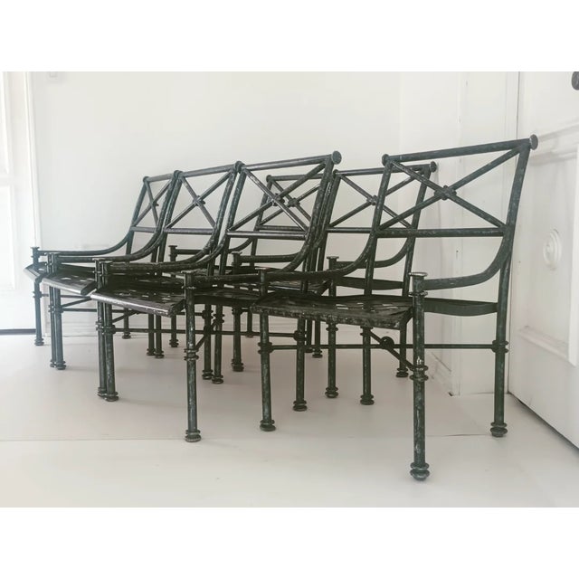 This amazing set of six are from the 60s - 70s. They are all hand built with iron metal, waiving basket design seats, and...