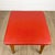 Wooden Stool with Red Imitation Leather, 1950s For Sale - Image 4 of 8