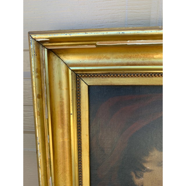 Early 20th Century Italian Portrait of a Boy in Giltwood Frame For Sale In South Bend - Image 6 of 13