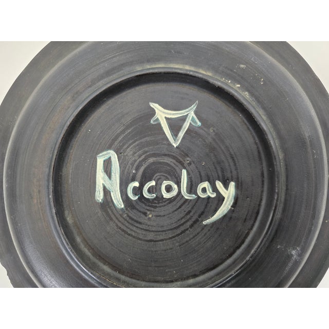 Decorative Dish with Female Face by Le Tignard for Accolay, France, 1970s For Sale - Image 6 of 10