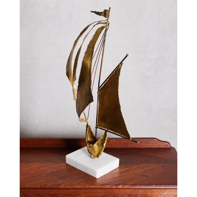 Mid-Century Modern Mid Century Brutalist Ship Sculpture Art Object For Sale - Image 3 of 10