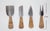 2020s Artifacts Rattan Stainless-Steel Cheese Knives with Gift Box in Brown - Set of 4 For Sale - Image 5 of 5