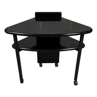 Console Table in Black Lacquered Wood For Sale