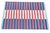 Mid-Century Modern Handwoven Cotton Area Rug, Vegetable Dyed Blue, Terracotta and Cream Striped Dhurrie - 10'x14' For Sale - Image 3 of 10