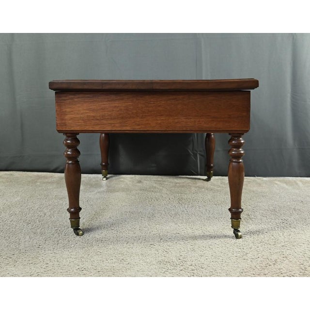 Louis Philippe Style Rolling Coffee Table in Mahogany, Late 19th Century For Sale - Image 9 of 13